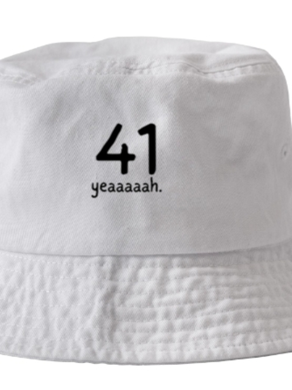 White '41 yeaaaaah.' Bucket Hat